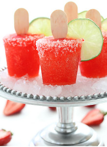 Fast and Easy Strawberry Margarita Popsicles